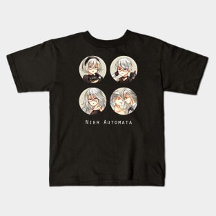 Nier Automata Glasses Kids T-Shirt